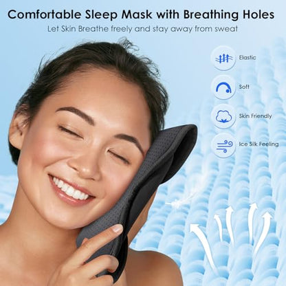 MUSICOZY Sleep Headphones Bluetooth 5.4 Sleep Mask with HD Sound - color: Gray