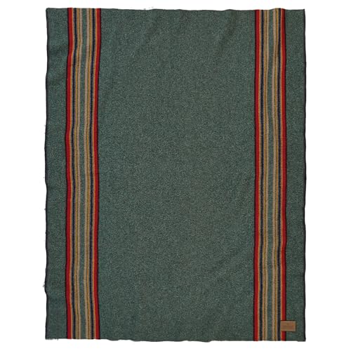 Pendleton Yakima Throw 54" x 66", Wool Cotton - color: Green Heather