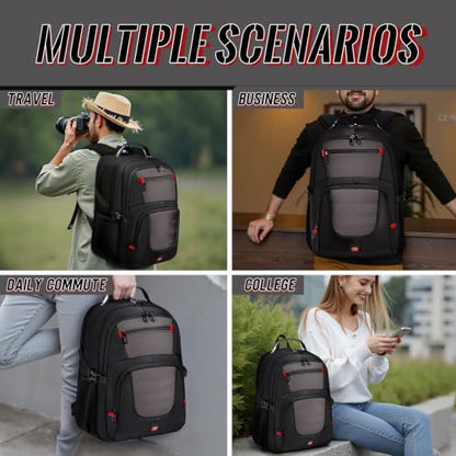 55L Gaming Laptop Backpack, Fits 18.4-19" Laptop, Grey - color: Grey, size: 18.4 Inch（21.6"x15.4"x9.8"）