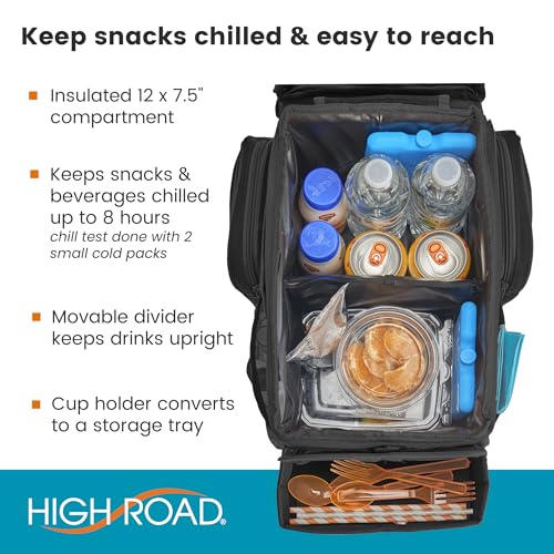 High Road CarHop 자동차 캐디 오거나이저, 쿨러 및 컵 홀더 포함 - color: 별