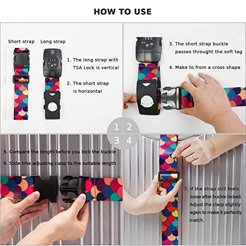 Travelkin Luggage Straps TSA Approved, Suitcase Straps with TSA Lock - color: Green