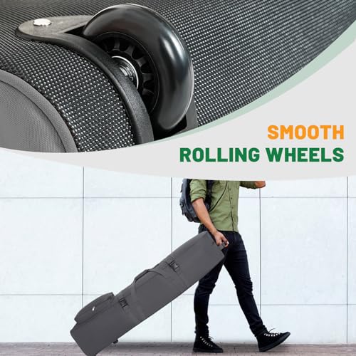 DAREKUKU Golf Travel Bag for Airlines - Heavy Duty 900D Oxford Fabric - color: Grey Basic