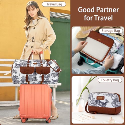 Garment Bag for Travel Convertible Carry on Travel Duffel Bag for Men Women - color: Multicolor