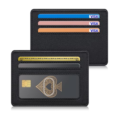 Airkit Small Slim ID Case, Womens Credit Card Holder Wallet, RFID Sleeve - color: Classic Black