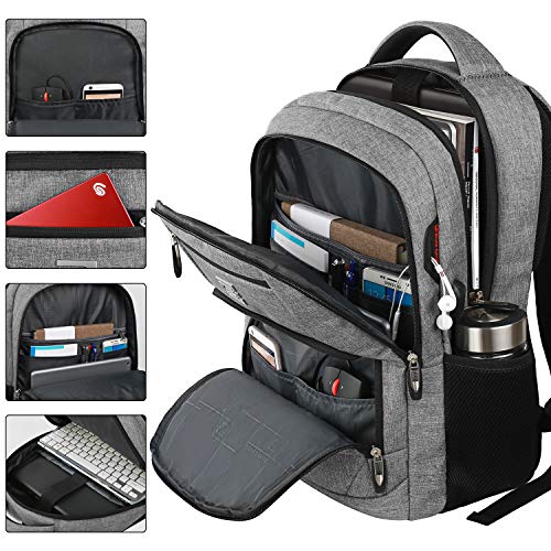 Volher Laptop Backpack,Business Travel Anti Theft Slim College Backpack - color: Grey, size: 15.6 Inch, style: Laptop