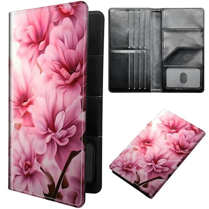 Family Passport Holder RFID,Pink Flowers - color: Pink Flowers