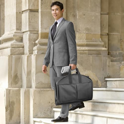 WallyBags 48” Deluxe Tri-Fold CarryOn Travel Garment Bag with three pockets