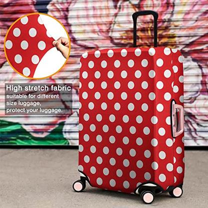 Polka Dot Luggage Cover Protector Fit 29-32 Inch, Red White - color: Luggage Cover-3, size: XL(29-32in)