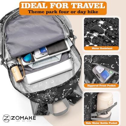 ZOMAKE Lightweight Packable Backpack 30L, Foldable Travel Hiking Daypack - color: D-starry Sky Print