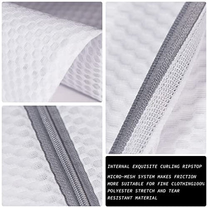 SUERIV Extra Large Honeycomb Mesh Laundry Bag125gsm Net Fabric Durable and Reusable Delicate Wash Bag,Travel Organization Bag for Lingerie,Clothes,Jeans,Bath Towel,Sock (2Large, 3Medium) - size: Set of 5 (2 Large + 3 Medium)