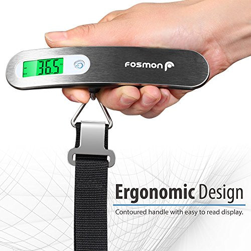 Fosmon Digital Luggage Scale, 110lbs Suitcase Baggage Scale, 1 Pack Silver - color: Dark grey 1 pack