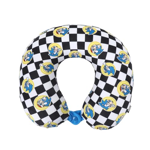 Bioworld Sonic the Hedgehog Kids' 3-Piece Travel Set With Luggage, Backpack, and Neck Pillow - color: Sonic the Hedgehog Blue