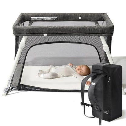 Guava Lotus Travel Crib with Lightweight Backpack Design | Baby Travel Bed