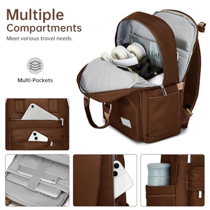 22 Inch Carry On Luggage, 3-piece Luggage Set Carry-on Suitcase - color: Mocha-3pcs, style: 3 Piece Set (Backpack)