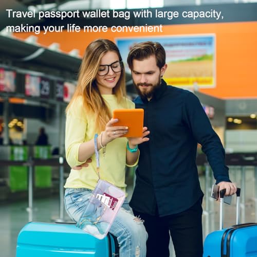 Family Passport Holder Wallet RFID Blocking Document Organizer - color: Gradient Marble
