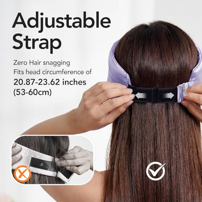 LitBear Silk Sleep Mask for Side Sleeper, Travel, Airplane, Office, Purple - color: Purple