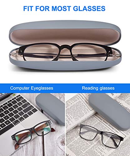 RayLove Unisex Hard Shell Eyeglasses Cases, Protective Case For Glasses - color: Grey