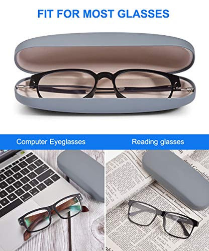 RayLove Unisex Hard Shell Eyeglasses Cases, Protective Case For Glasses - color: Grey