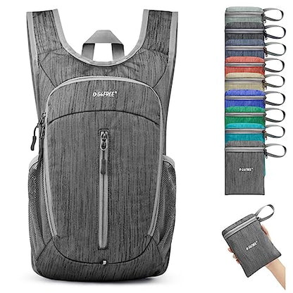 G4Free 10L Hiking Backpack Small Travel Hiking Daypack Lightweight Packable Backpack Casual Foldable Shoulder Bag - color: Dark Grey