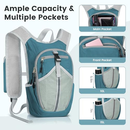 15L Small Hiking Backpack - Lightweight Foldable Backpack, Blue - color: Blue, size: 15L