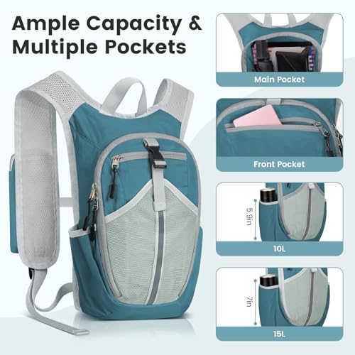 15L Small Hiking Backpack - Lightweight Foldable Backpack, Blue - color: Blue, size: 15L