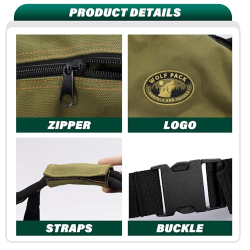 Gilbins Heavyweight Duffle Bag Super Tough Heavy Duty Cotton Canvas Duffel Bag -Great for Camping, Travel, Hiking - size: XL 36" x 20"