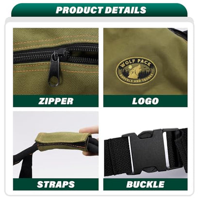 Gilbins Heavyweight Duffle Bag Super Tough Heavy Duty Cotton Canvas Duffel Bag -Great for Camping, Travel, Hiking - size: XL 36" x 20"