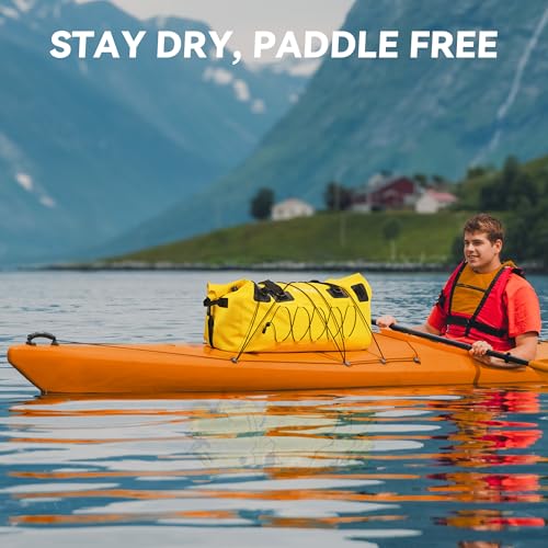 HEETA Waterproof Duffel Bag Travel Motorcycle Dry Bag Backpack 60L/80L/110L - color: Yellow, size: 110L