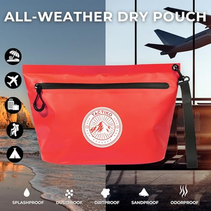 Tactiko 3L Heavy-Duty Zipper Pouch – Splash-Resistant Gear Organizer - color: Red