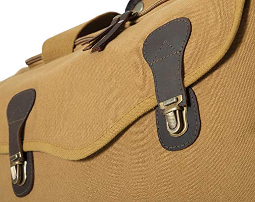 Rothco Canvas Long Weekend Bag - Rugged and Spacious Overnight Weekender Travel Duffel - color: Coyote Brown