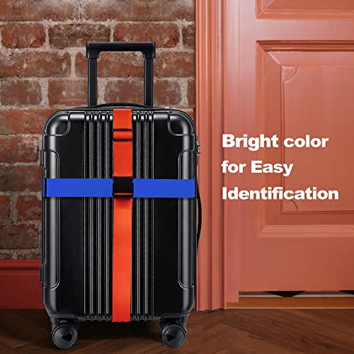 Luggage Straps for Suitcases TSA Approved Travel Belt 4 Pack by Chelmon (Mixed Colors) - color: Mixed Colors