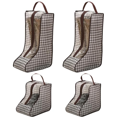 4 Pcs Boot Storage Bag, Portable Waterproof and Dustproof Boot Bags for Cowboy Boots (2*High + 2*Short) - color: B