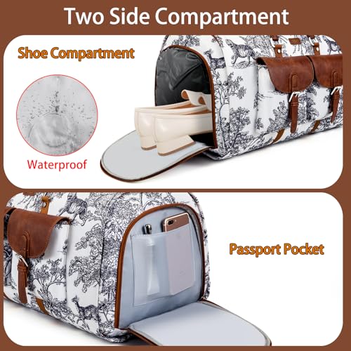 Garment Bag for Travel Convertible Carry on Travel Duffel Bag for Men Women - color: Multicolor