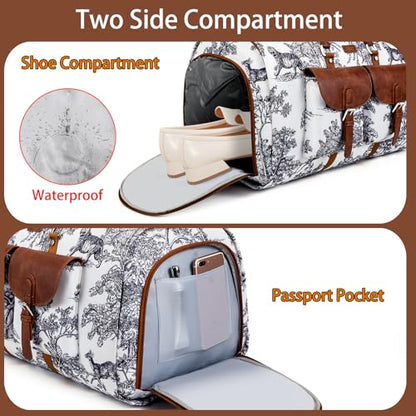 Garment Bag for Travel Convertible Carry on Travel Duffel Bag for Men Women - color: Multicolor