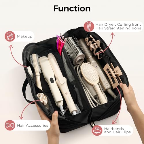 Hair Tool Organizer for Dyson Airwrap and Shark, Black - color: Black