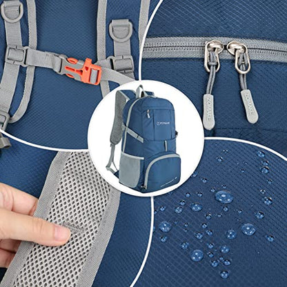 ZOMAKE Lightweight Packable Backpack 35L, Water Resistant Foldable Day Pack - color: B-royal Blue