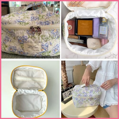 uekeboag Large Travel Quilted Makeup Bag for Women - color: 1Pc 07PinkRose