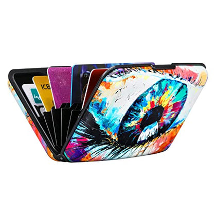 ELFISH RFID Aluminum Wallet Credit Card Protector Case Holder for Men Women - color: Big Eye