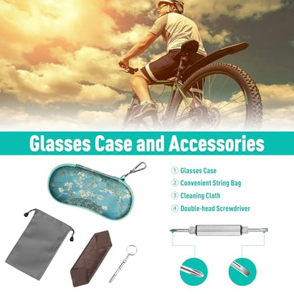 FINTIE Sunglasses Case, Hard EVA Shell Shockproof Sport Glasses Case - color: Z-blossom