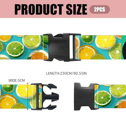 Nuxovilar Luggage Straps Set for Suitcase 1.96x90.5in Polyester - color: YMi04298, size: 1.96"x90.5"
