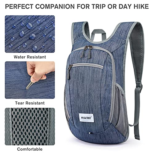 G4Free 10L/15L Hiking Backpack Lightweight Packable Hiking Daypack Small Travel Outdoor Foldable Shoulder Bag - color: Dark Blue, size: 15L