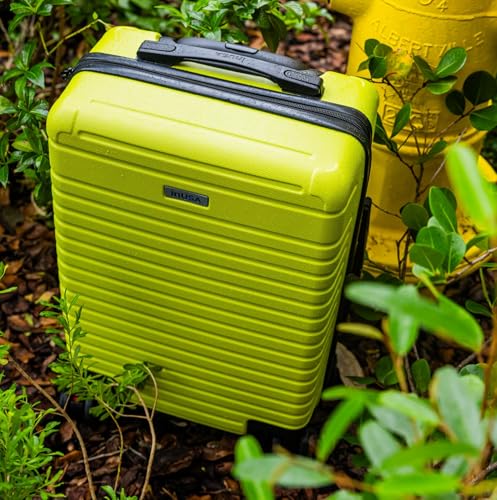 InUSA DEEP Luggage with GEL Handle | Spacious Traveling Suitcases, Travel Suitcase with Dual Spinner Wheels and Studs | 20 Inch Carry On Hardside Luggage | Green - color: Green, size: 20 Inch
