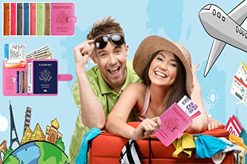 Passport Holder Cover Wallet RFID Blocking, Travel Essentials - color: Brown