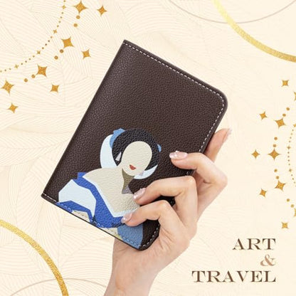 Lychii Passport Holder, RFID Blocking Travel Wallet, Slim Passport Cover - color: Maroon