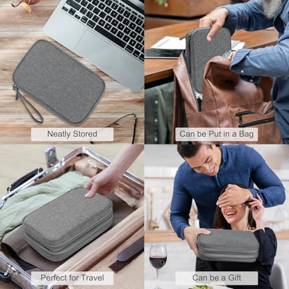 FYY Electronic Organizer, Travel Tech Pouch Bag, Large, Dark Grey - color: Dark Grey, size: 9.1 x 5.9 x 3.15 inches