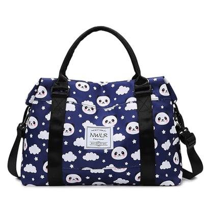 Travel Duffle Bag Weekender Overnight Gym Bag for Women, Cute Panda - color: Cute Panda