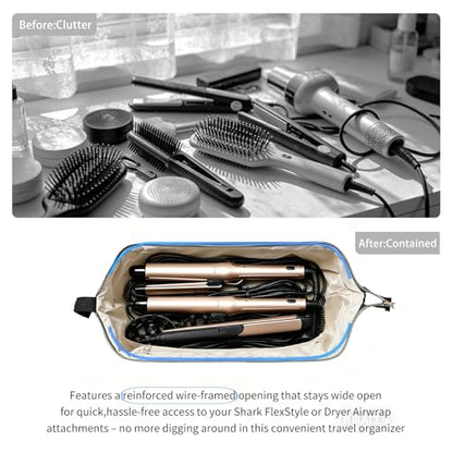 Stratalife Quilted Hair Tools Travel Bag with Polishing Cloth, Black - color: Black