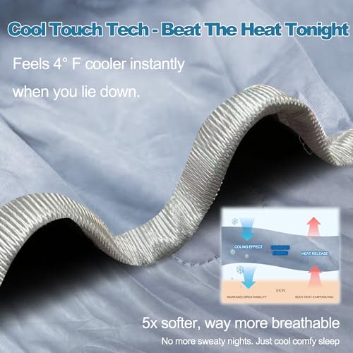 Cooling Throw Blanket for Hot Sleepers,Lightweight Summer Blanket(50"x70") - color: Light Blue, size: Throw(50" x 70")