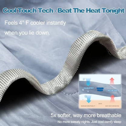 Cooling Throw Blanket for Hot Sleepers,Lightweight Summer Blanket(50"x70") - color: Light Blue, size: Throw(50" x 70")