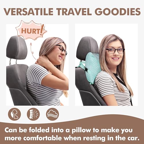 Tirrinia Travel Portable Blanket with Feet Airplane Office Poncho - color: Aqua Honeycomb
